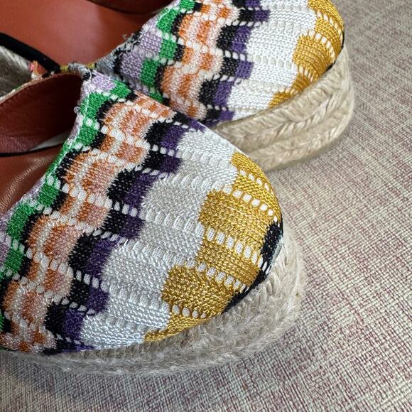 Missoni x CASTANER Carina chevron wedge espadrilles Size 6 Multicolor - Picture 9 of 13